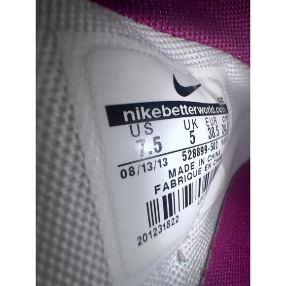 RARE 2013 Nike Dunk Sky Hi Bright Magenta Sneakers 528899-502 Wedge Women’s 7.5 - Picture 11 of 14